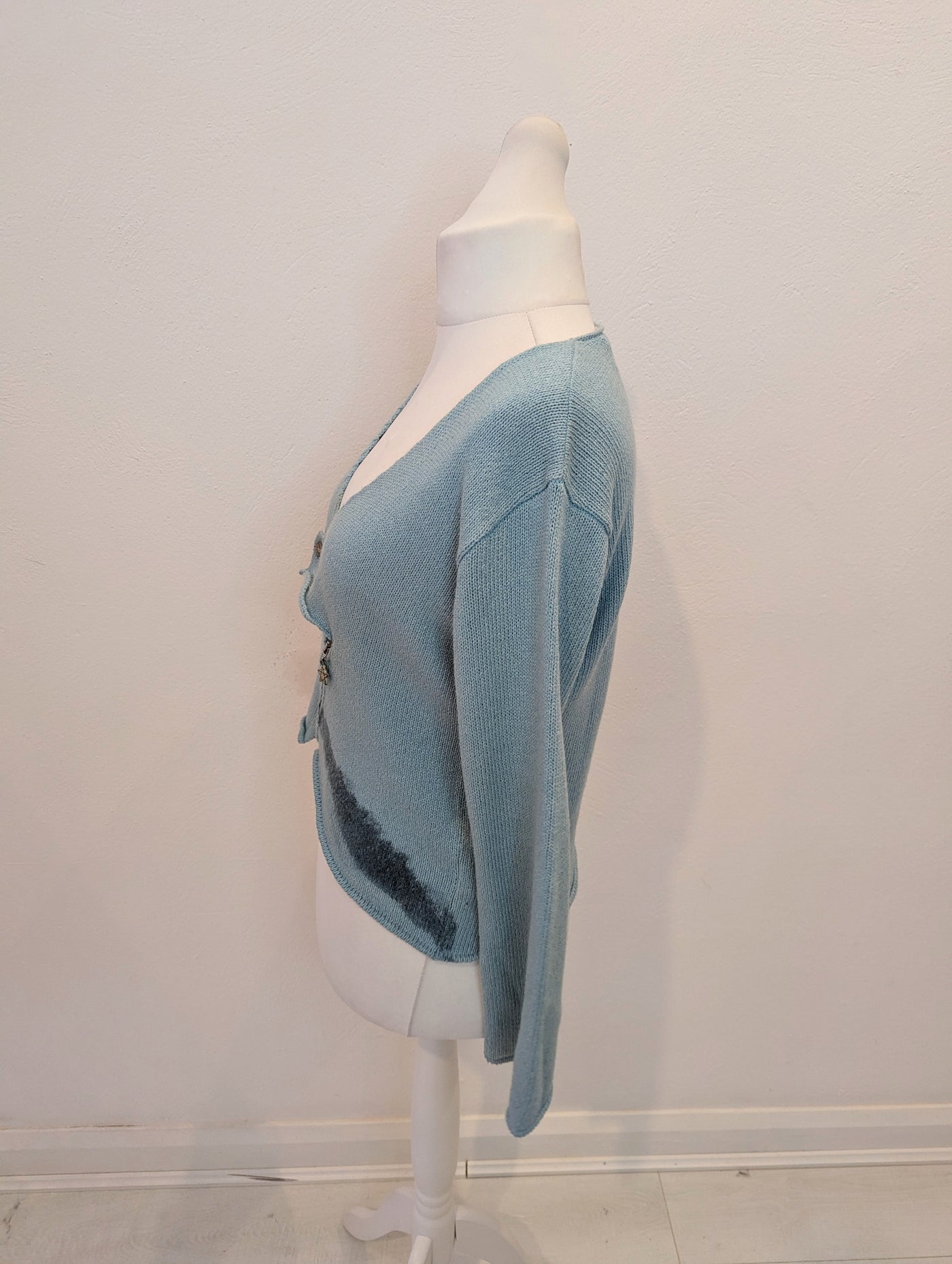Lunatisme Blue Wrap Cardigan M