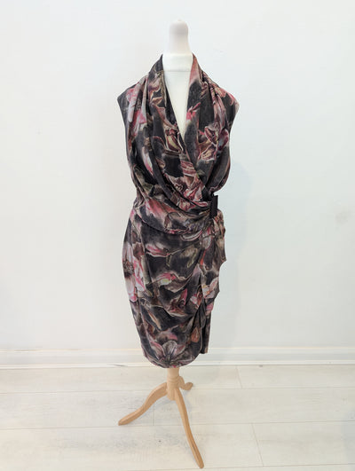 All Saints Floral Silk Dress 10
