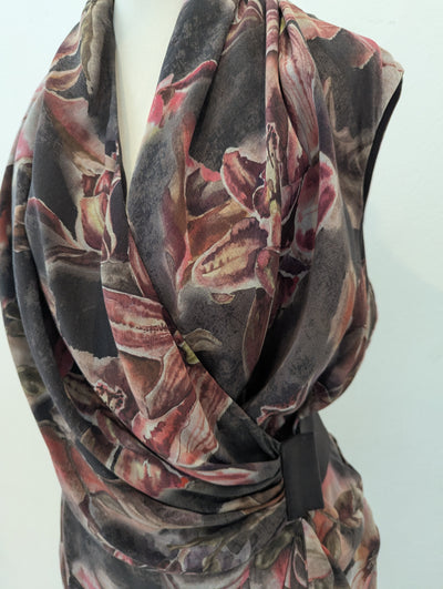 All Saints Floral Silk Dress 10