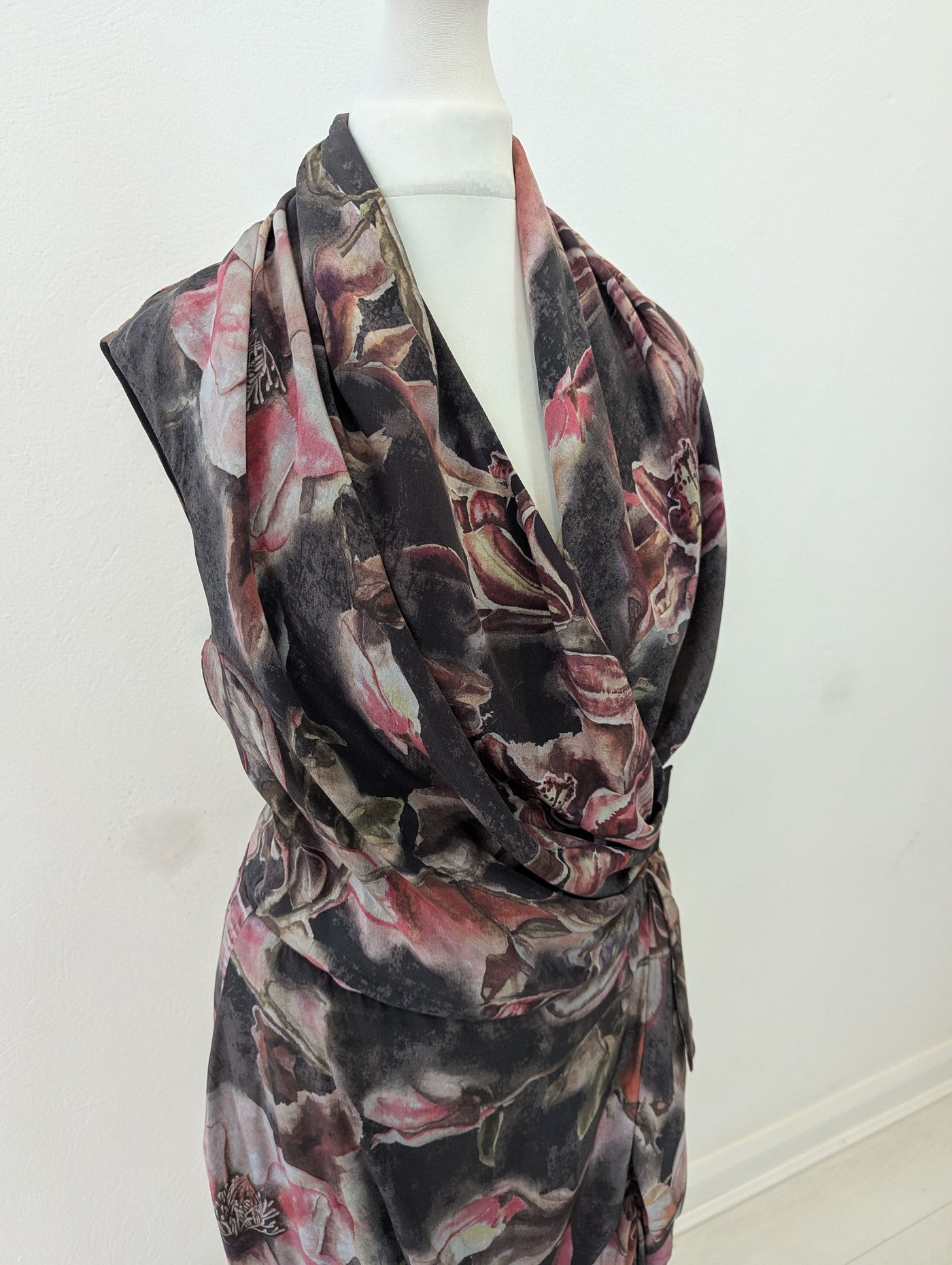 All Saints Floral Silk Dress 10