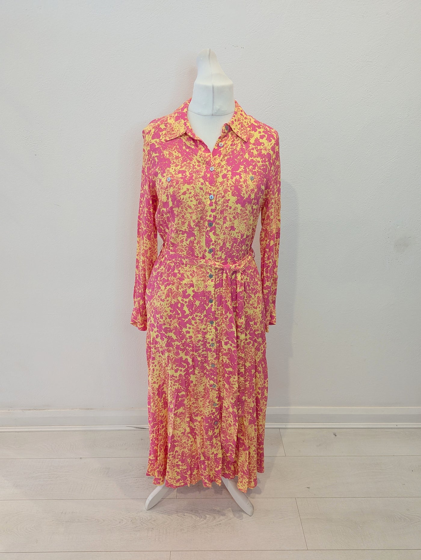 Mint Velvet Pink & Yellow Maxi dress 12
