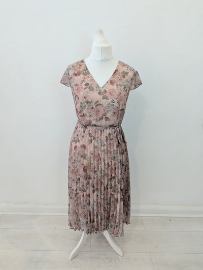 Madeleine Blush pleated dress 12