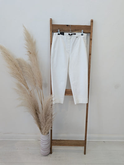Robell White Capri Trousers 12 NWT RRP £75