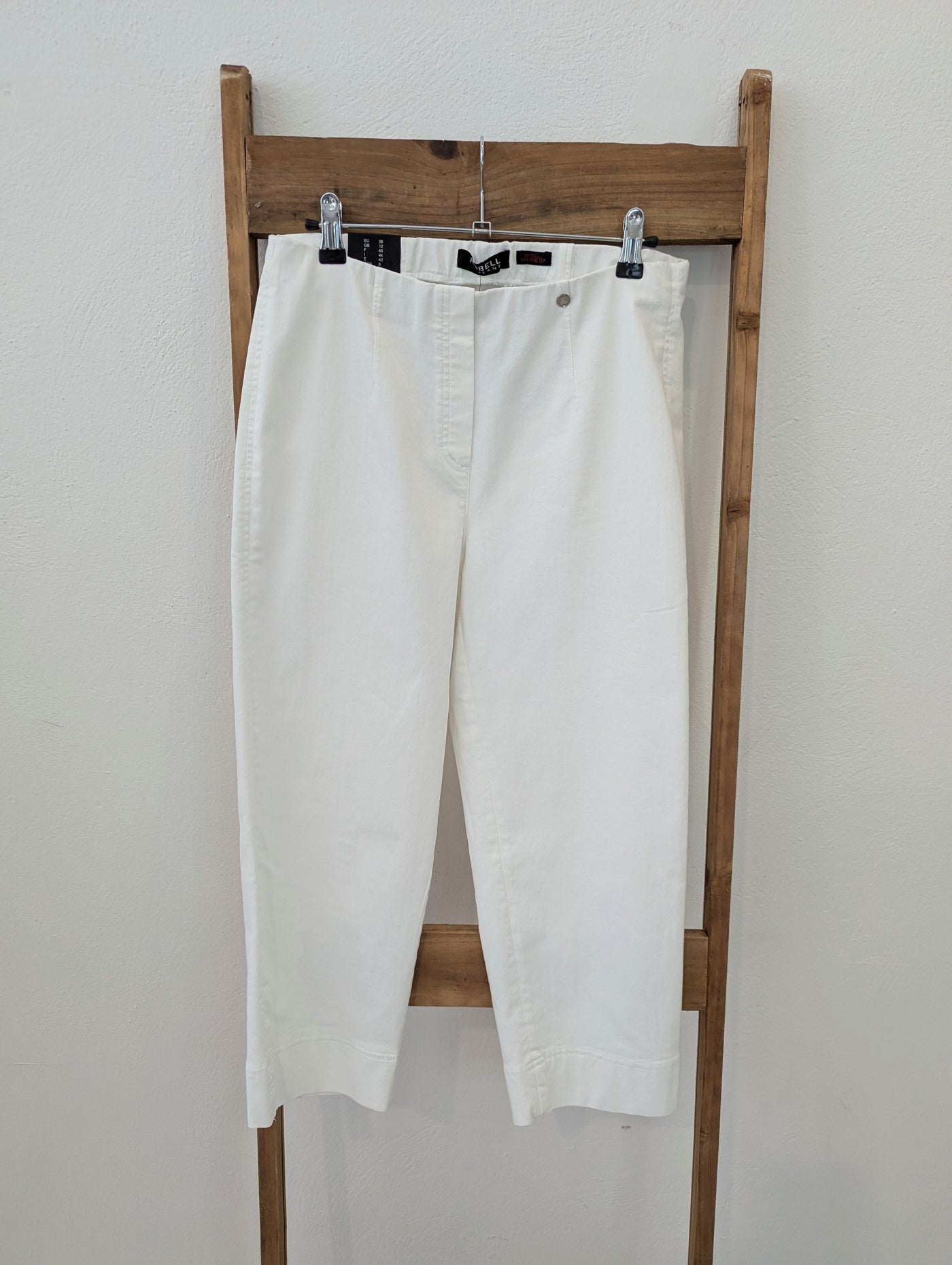 Robell White Capri Trousers 12 NWT RRP £75