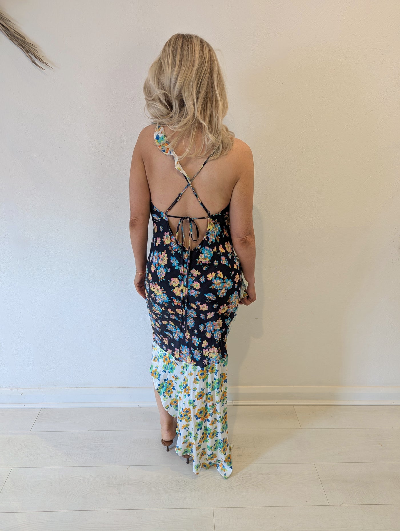 Topshop Navy Floral Maxi Dress 10