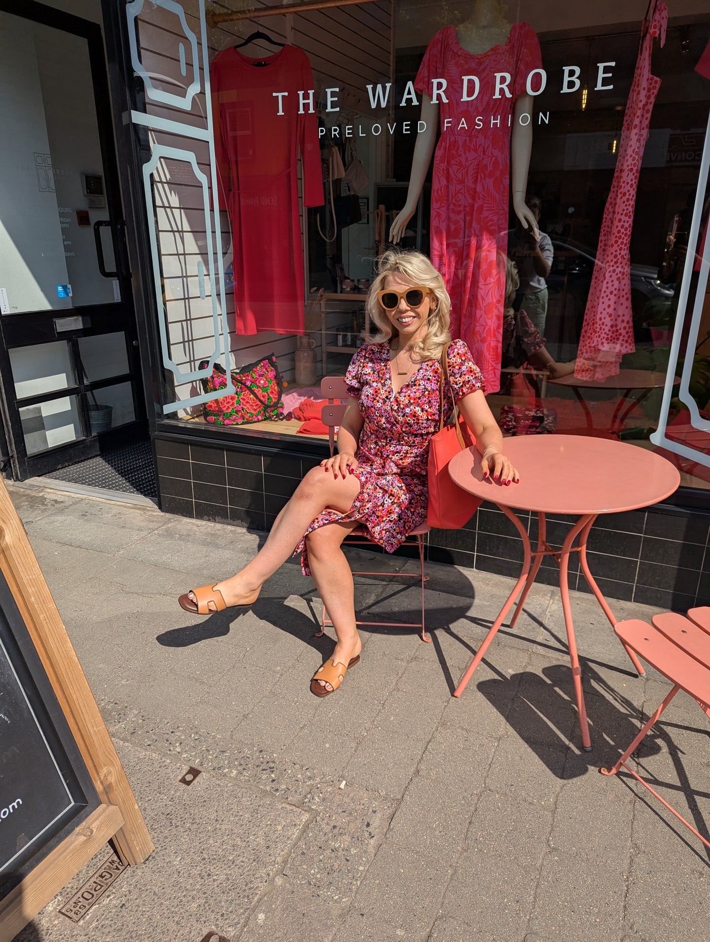 She Goes Wear The Label red multi wrap dress 8