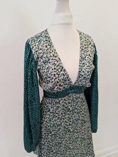 Violet Romance Green Floral Dress 6