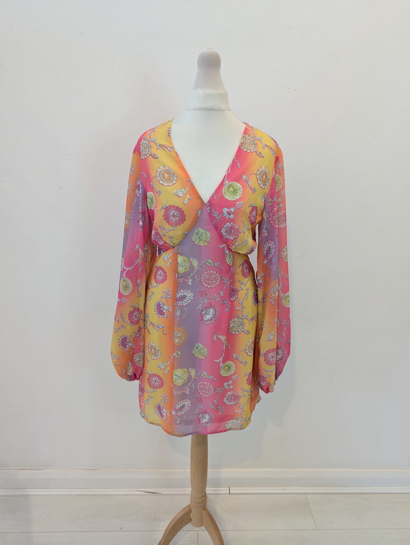 Never Fully Dressed Pink/Orange dress 6