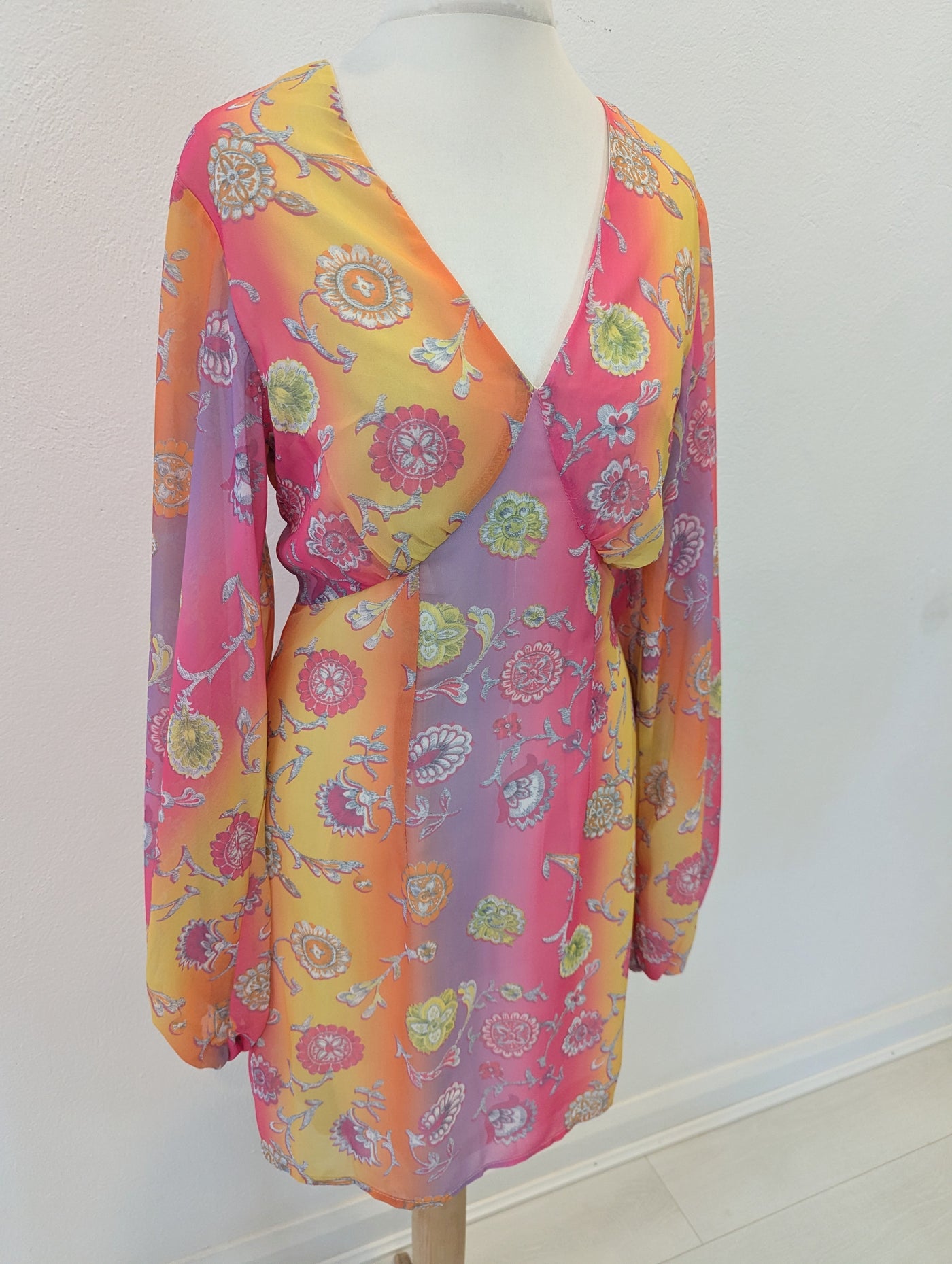 Never Fully Dressed Pink/Orange dress 6