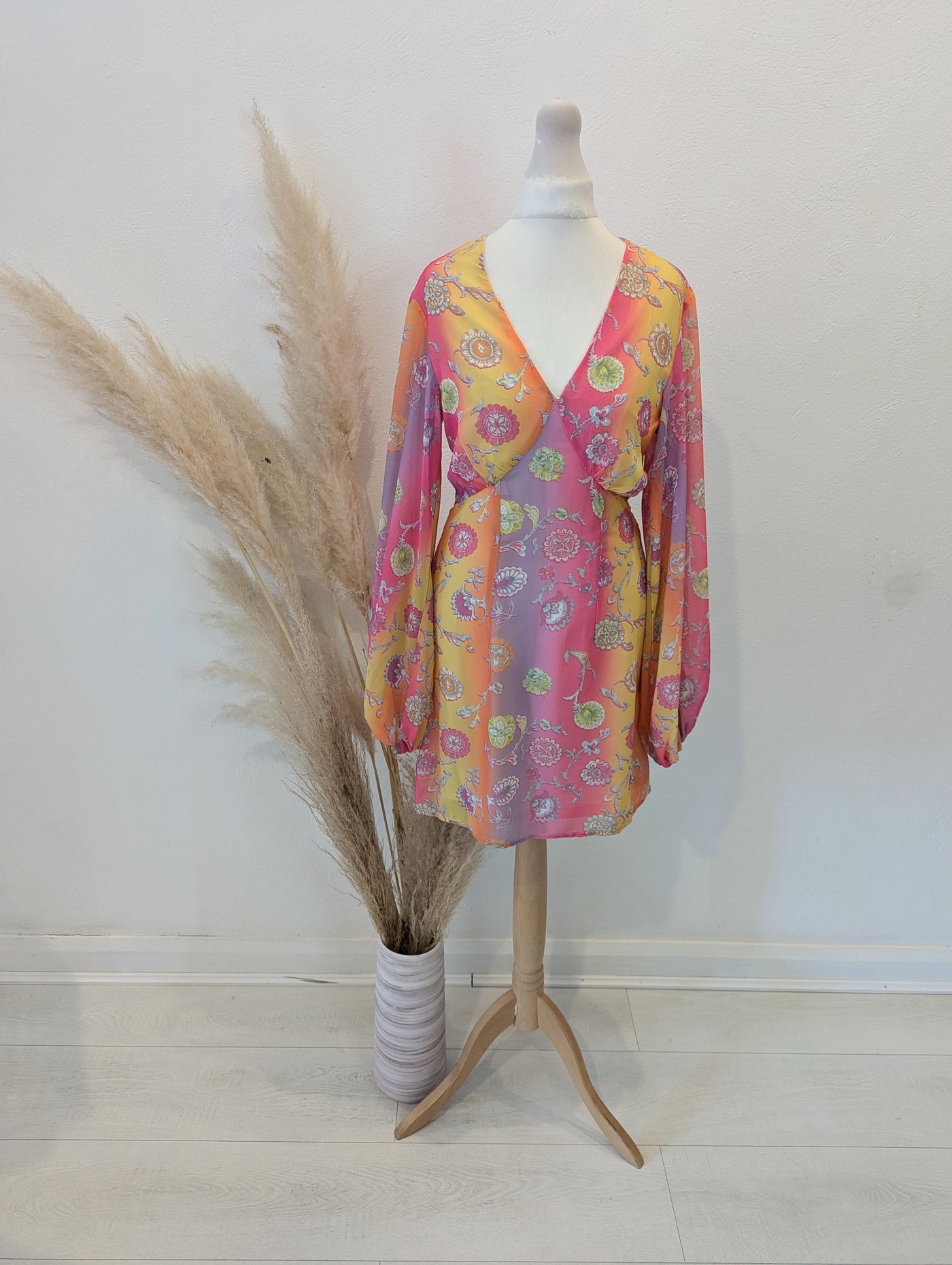 Never Fully Dressed Pink/Orange dress 6