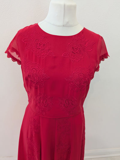 Monsoon Coral Embroidery Dress 14
