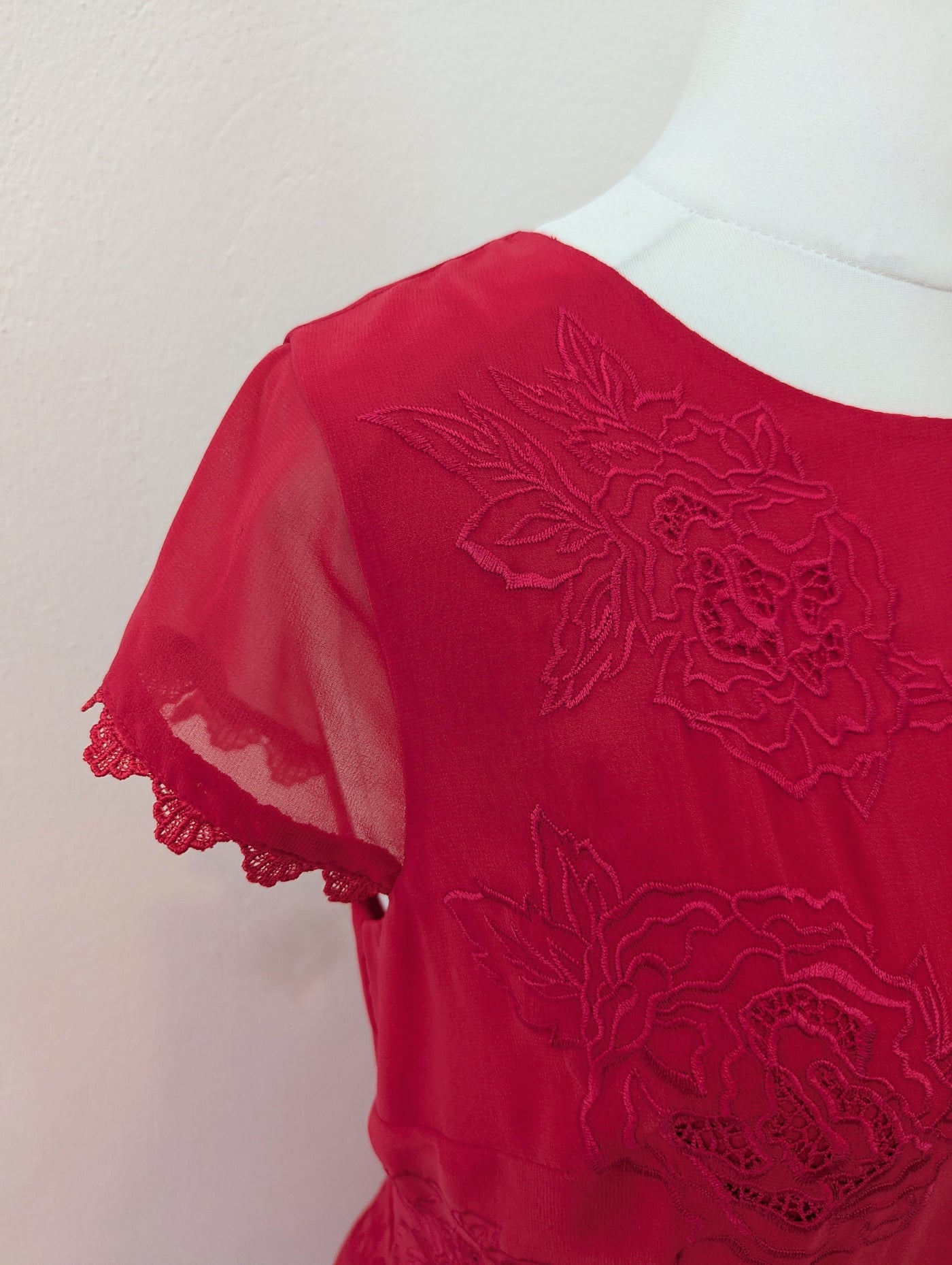 Monsoon Coral Embroidery Dress 14
