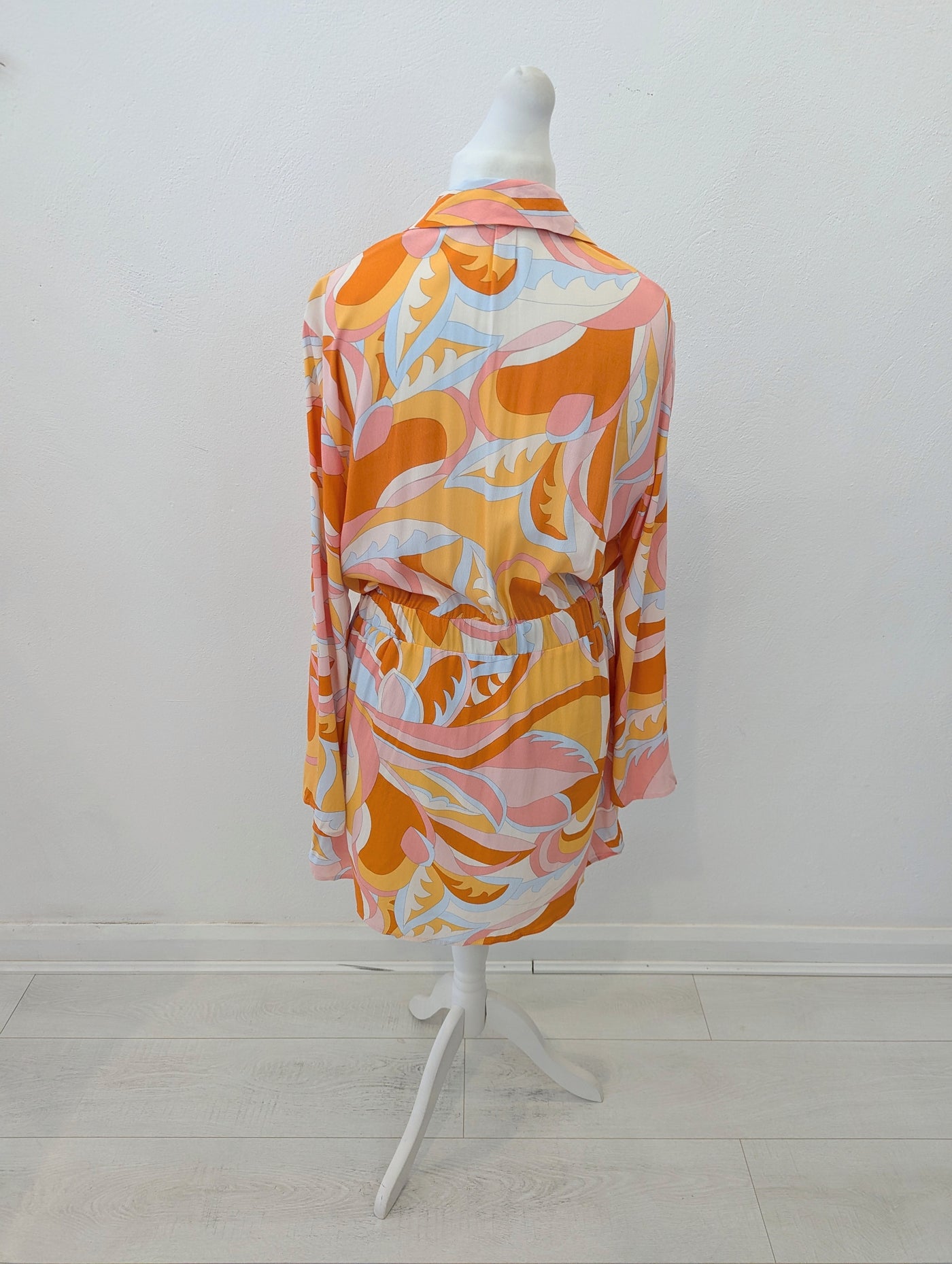 Mango multi print dress L NWT