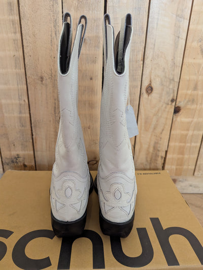 Schuh White Cowboy Boots 6 New
