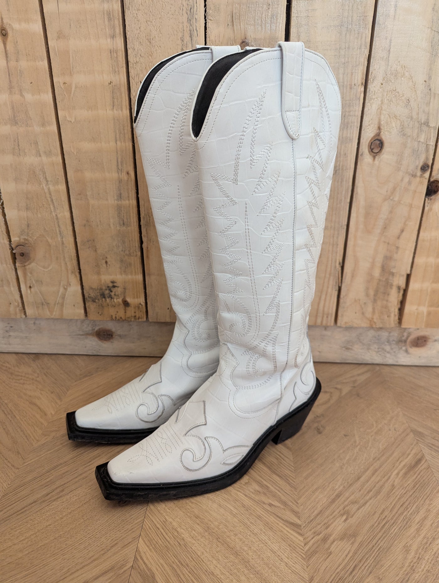 Topshop Leather Cowboy Boots 5