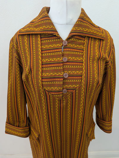 Makyta 1980's brown stripe Dress 14