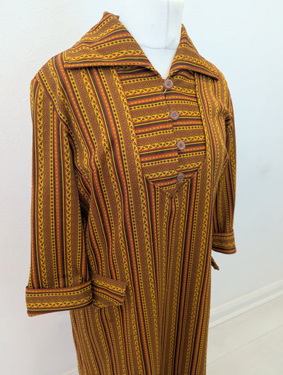 Makyta 1980's brown stripe Dress 14