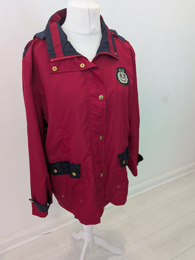 La Maison Du Jersey 1980s red rain Jacket 10/12