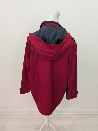 La Maison Du Jersey 1980s red rain Jacket 10/12
