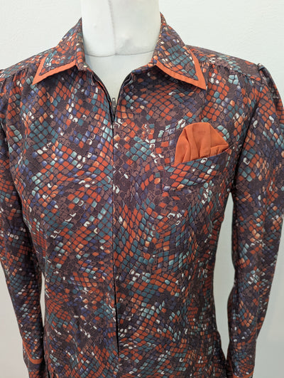 1980s Orange Midi Dress 14