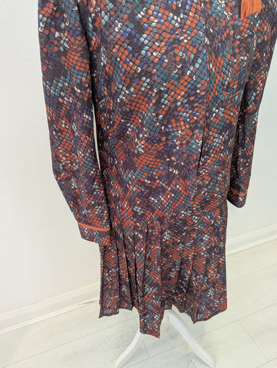 1980s Orange Midi Dress 14