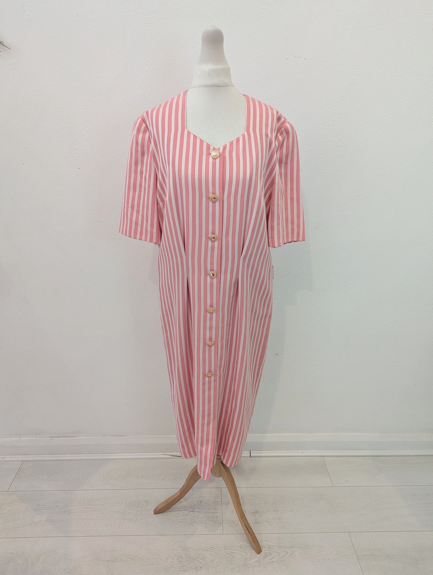 Fink Modell 1970s stripe dress 10/12