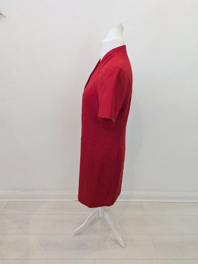 Kasper 1980s Red Dress 12/14