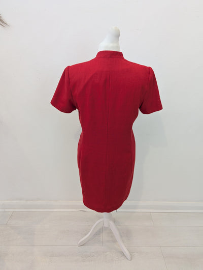 Kasper 1980s Red Dress 12/14