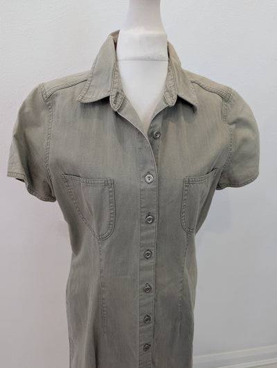 St Michael 1990s Khaki Dress 10