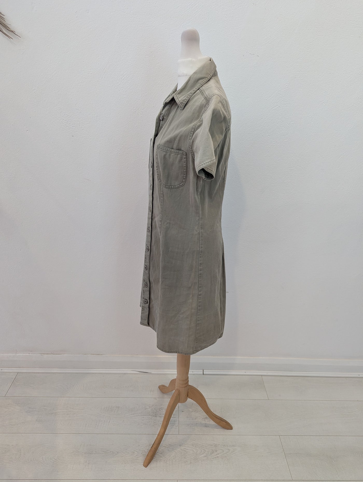 St Michael 1990s Khaki Dress 10