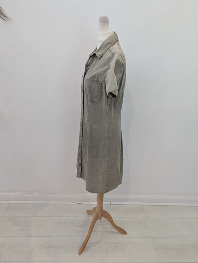 St Michael 1990s Khaki Dress 10