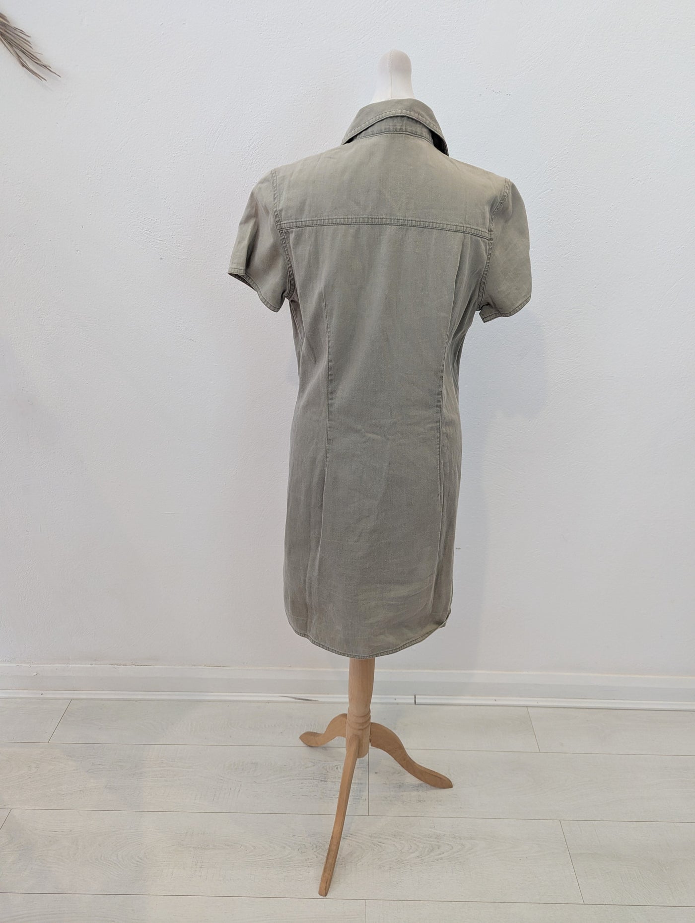 St Michael 1990s Khaki Dress 10