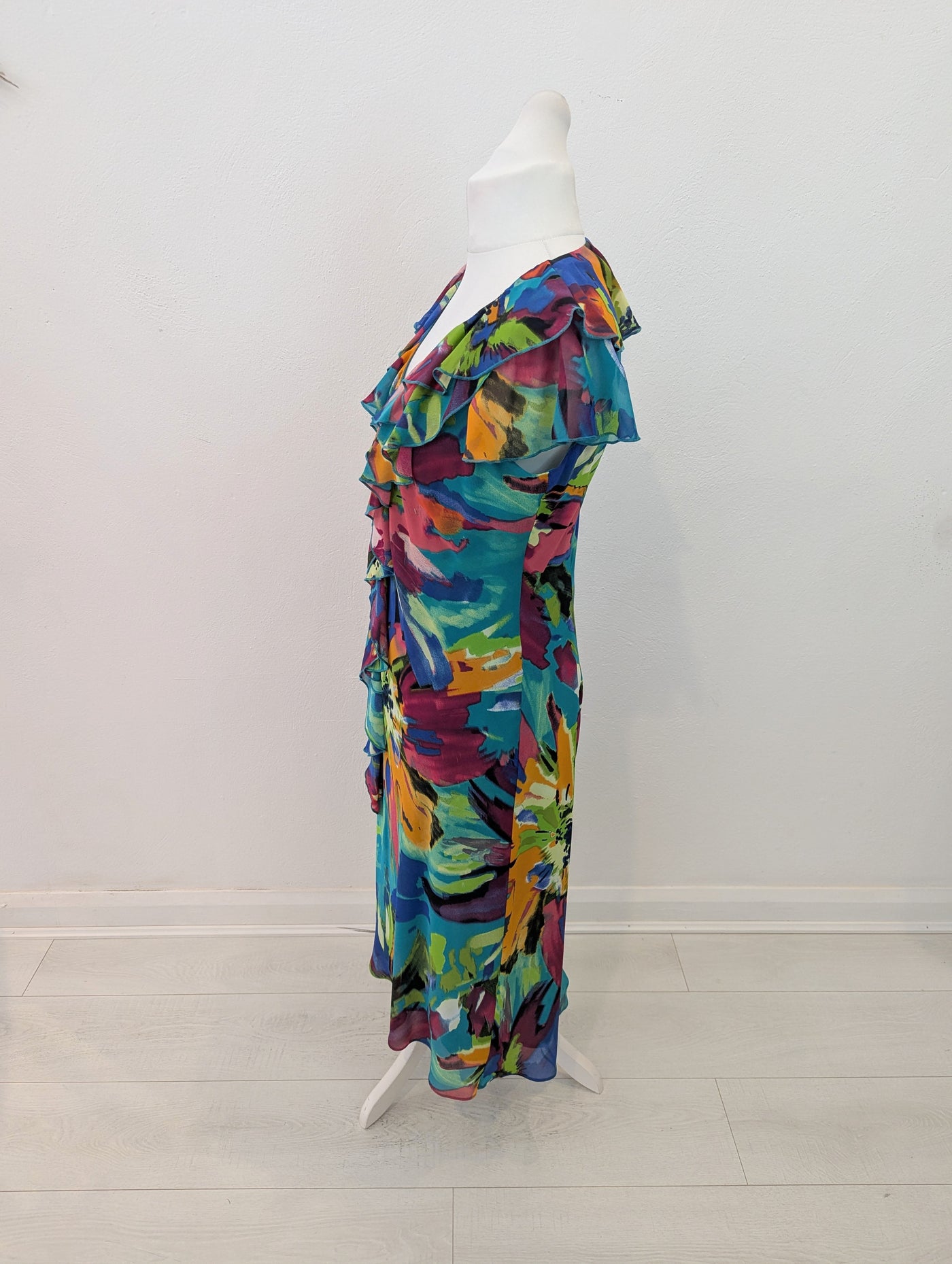 Per Una Green Print Dress 18L