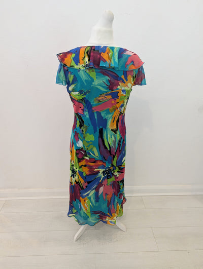 Per Una Green Print Dress 18L