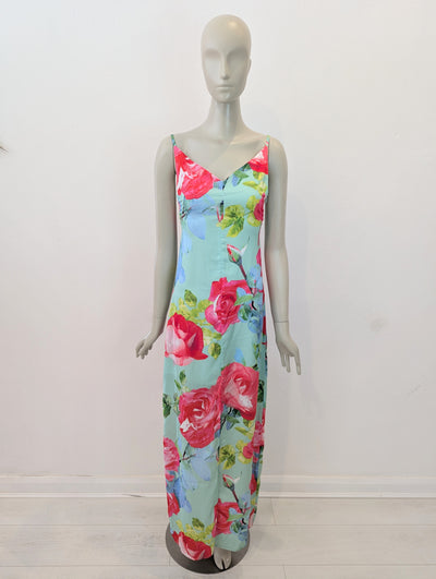 Every Cloud Green Flower Slip Dress 6