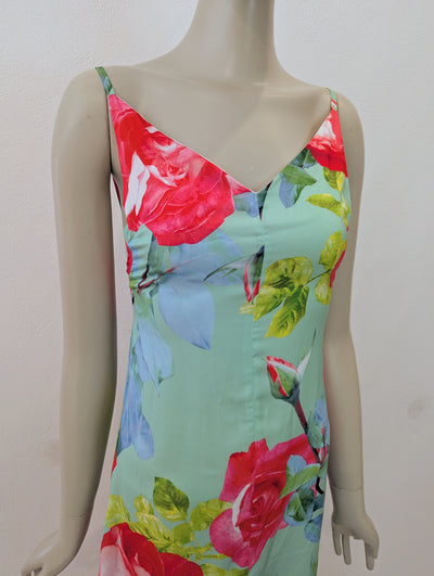 Every Cloud Green Flower Slip Dress 6