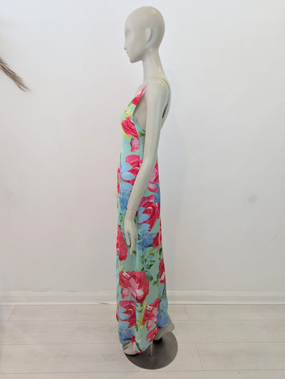 Every Cloud Green Flower Slip Dress 6