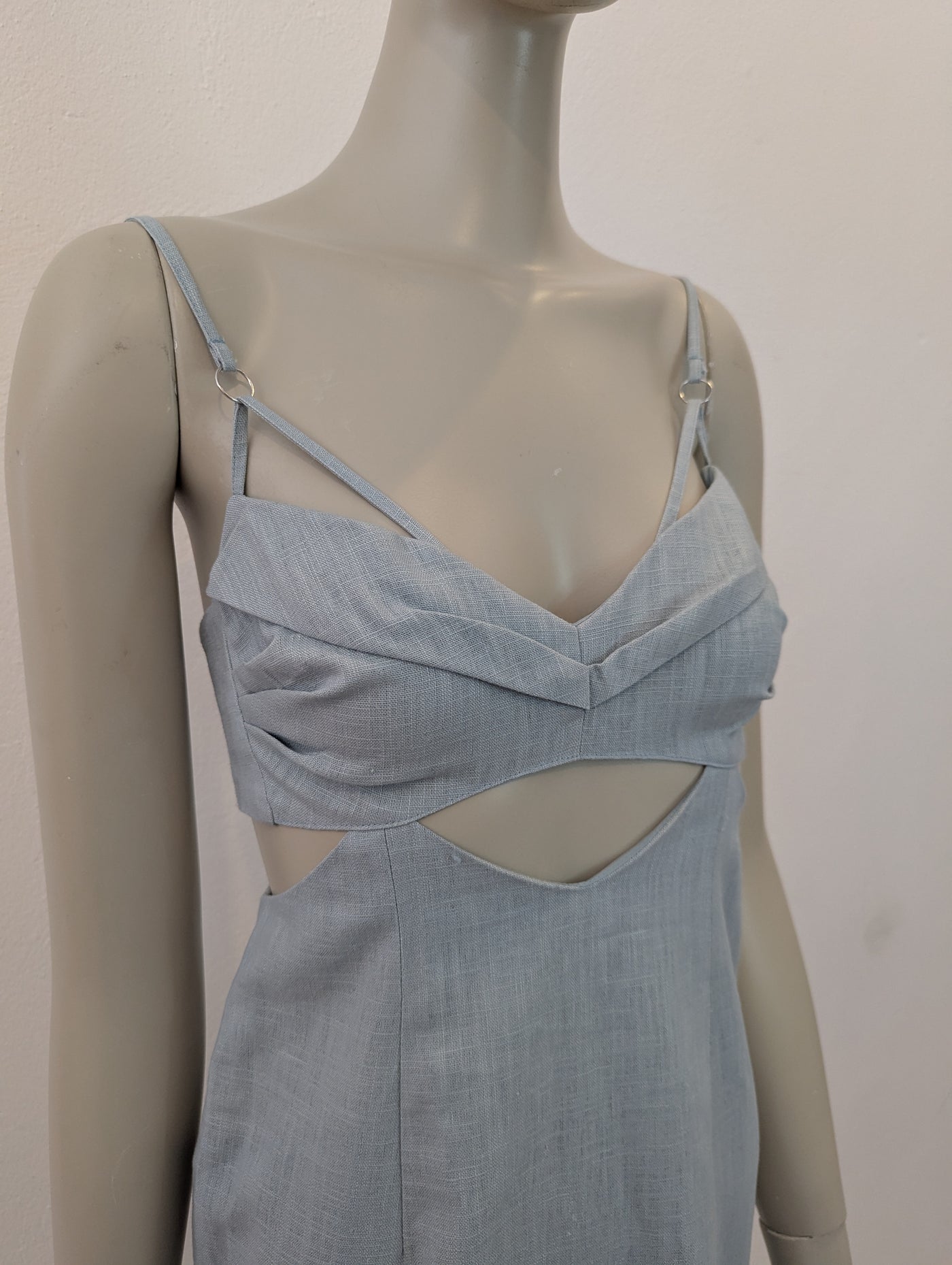 Asos Blue Cutaway Dress 6 NWT