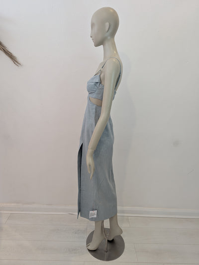 Asos Blue Cutaway Dress 6 NWT