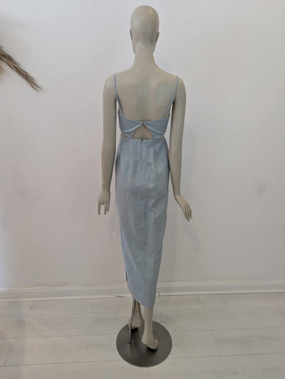 Asos Blue Cutaway Dress 6 NWT