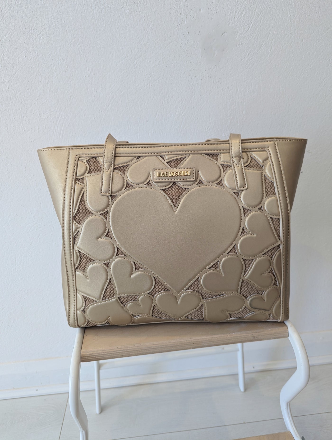Moschino Gold Tote Bag