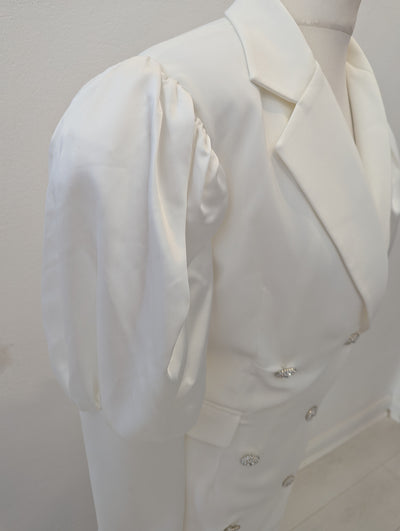 Forever Unique White Blazer  Dress 6  NWT