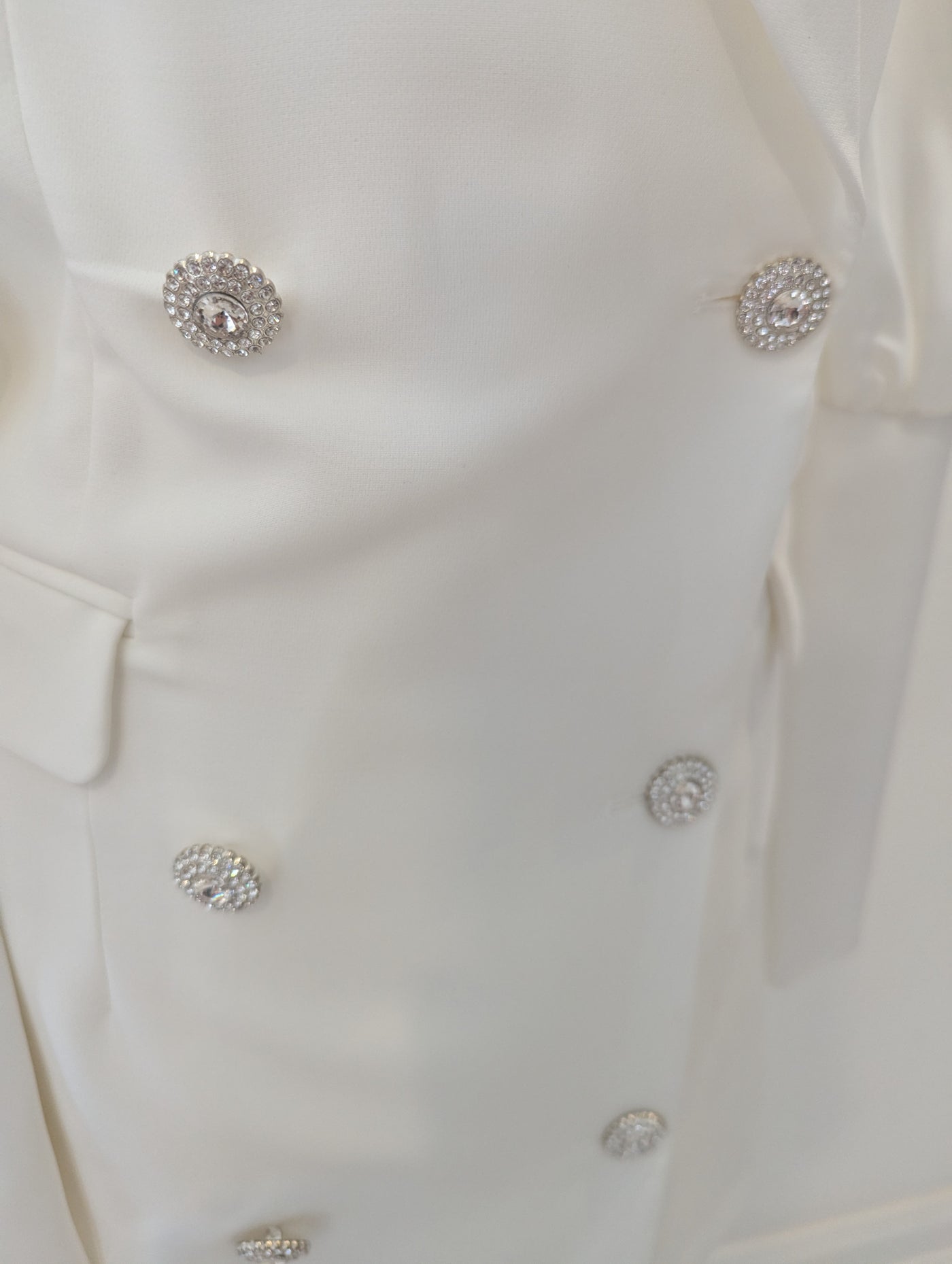 Forever Unique White Blazer  Dress 6  NWT