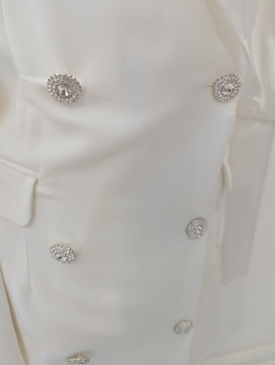 Forever Unique White Blazer  Dress 6  NWT