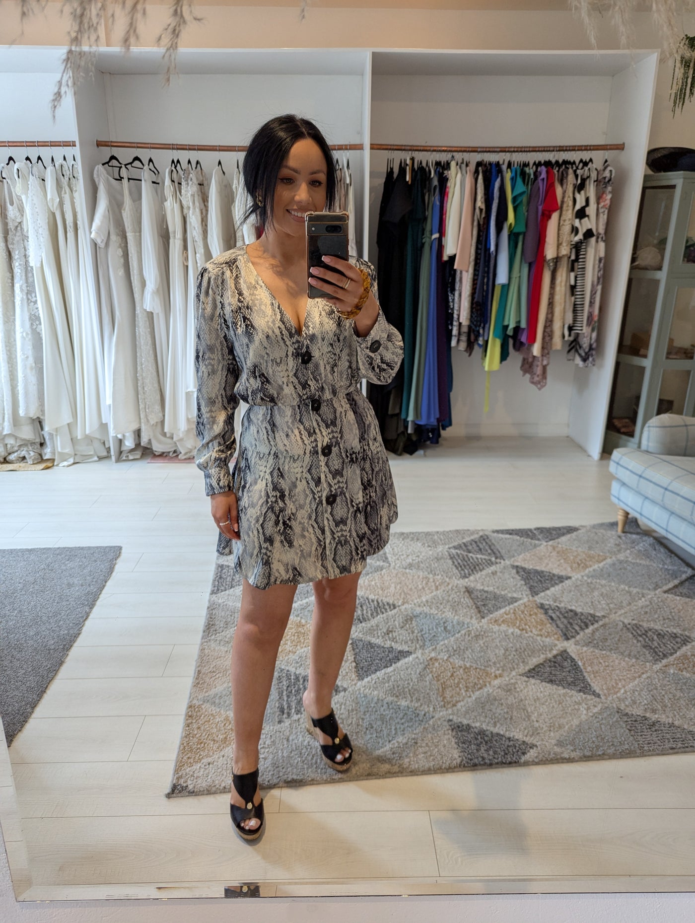 Zara Snake Print Dress M