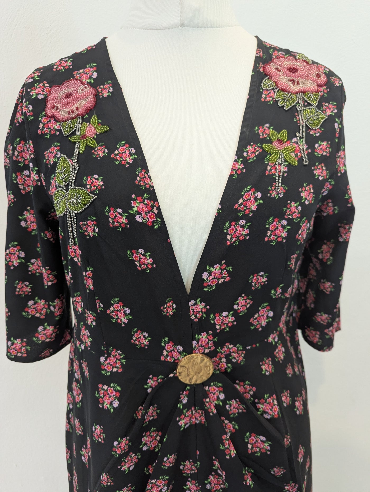 Topshop beaded Fower Dress 14