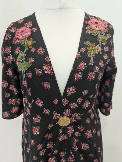 Topshop beaded Fower Dress 14