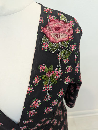 Topshop beaded Fower Dress 14