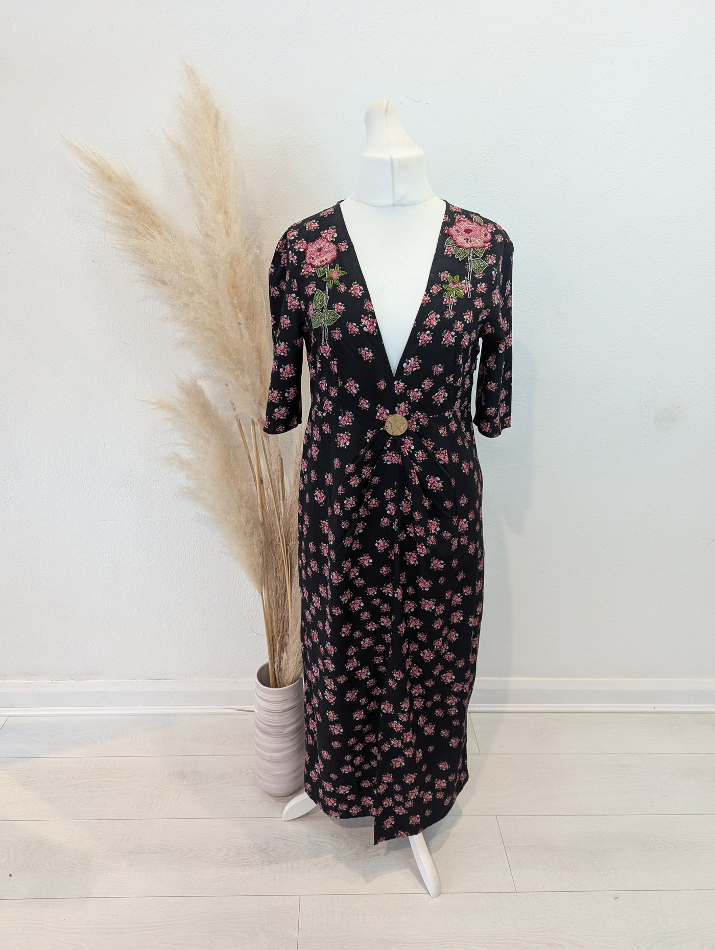Topshop beaded Fower Dress 14