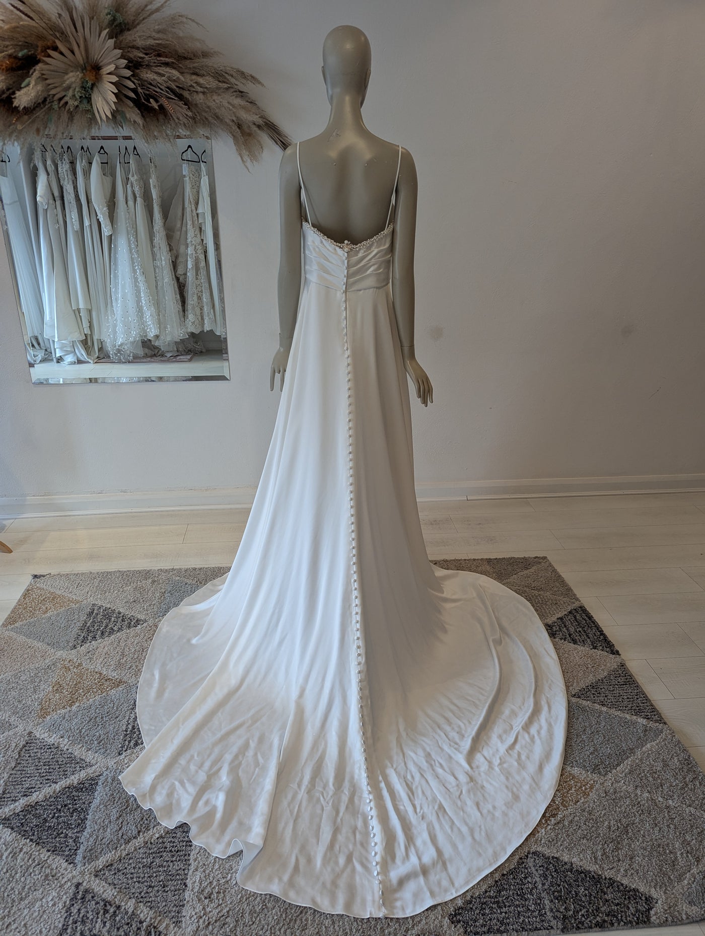 Stella York Pearl Satin dress 16 RRP 1500